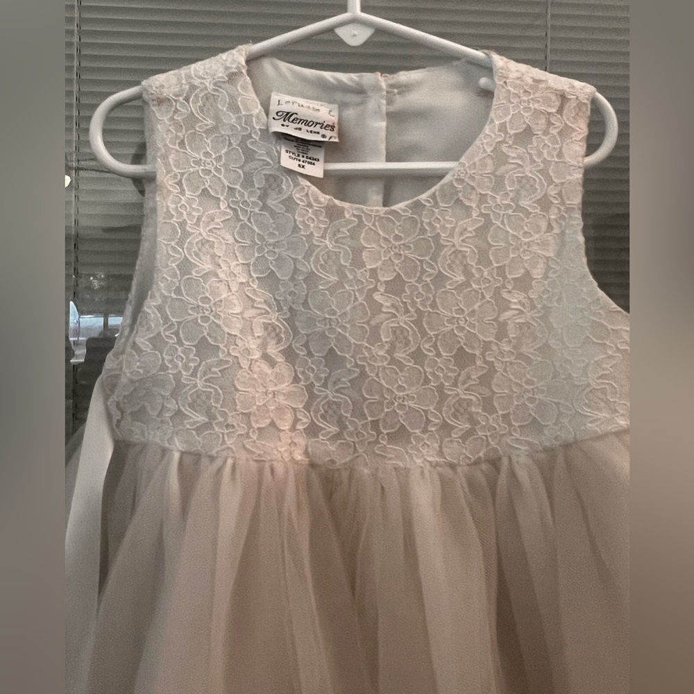 25% off listed price. Girls white lace formal dress. Used in good condition